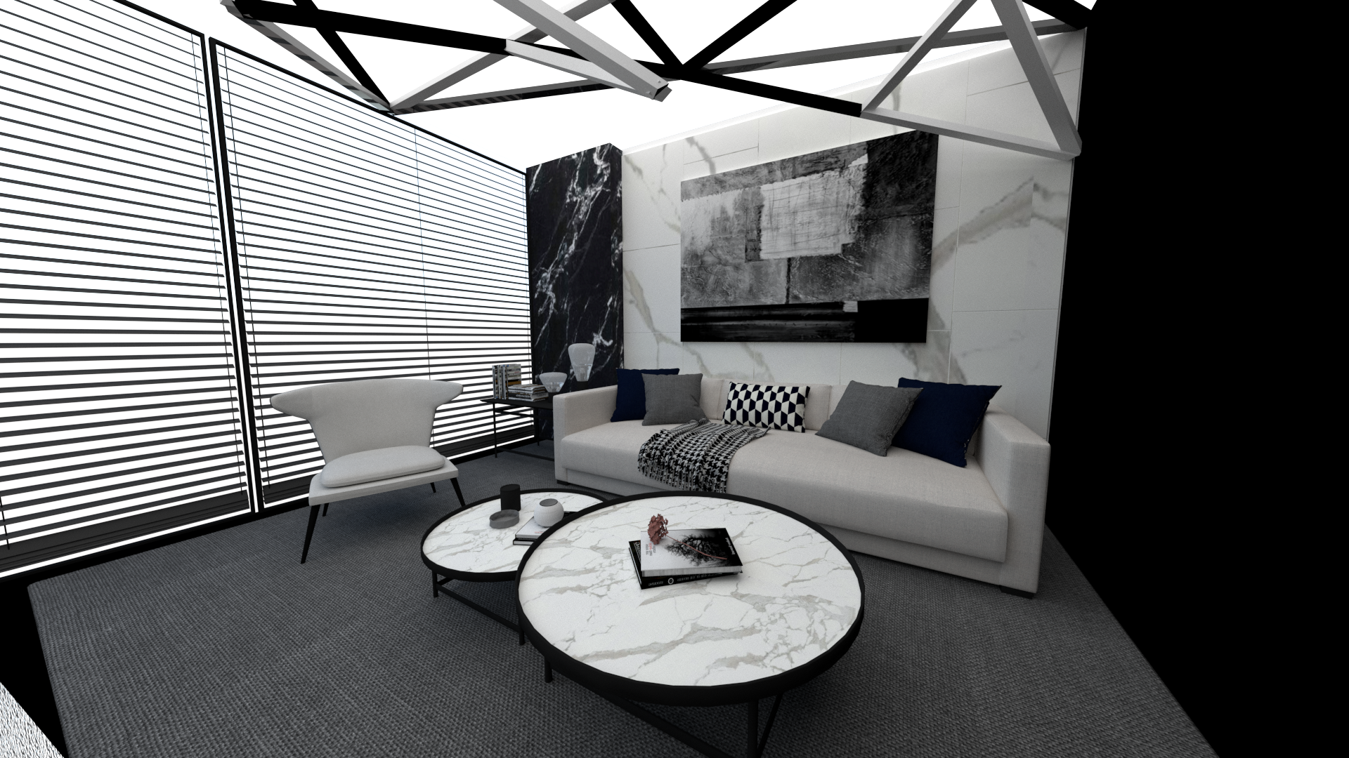 山本耀司黑白和不对称设计展示空间-4