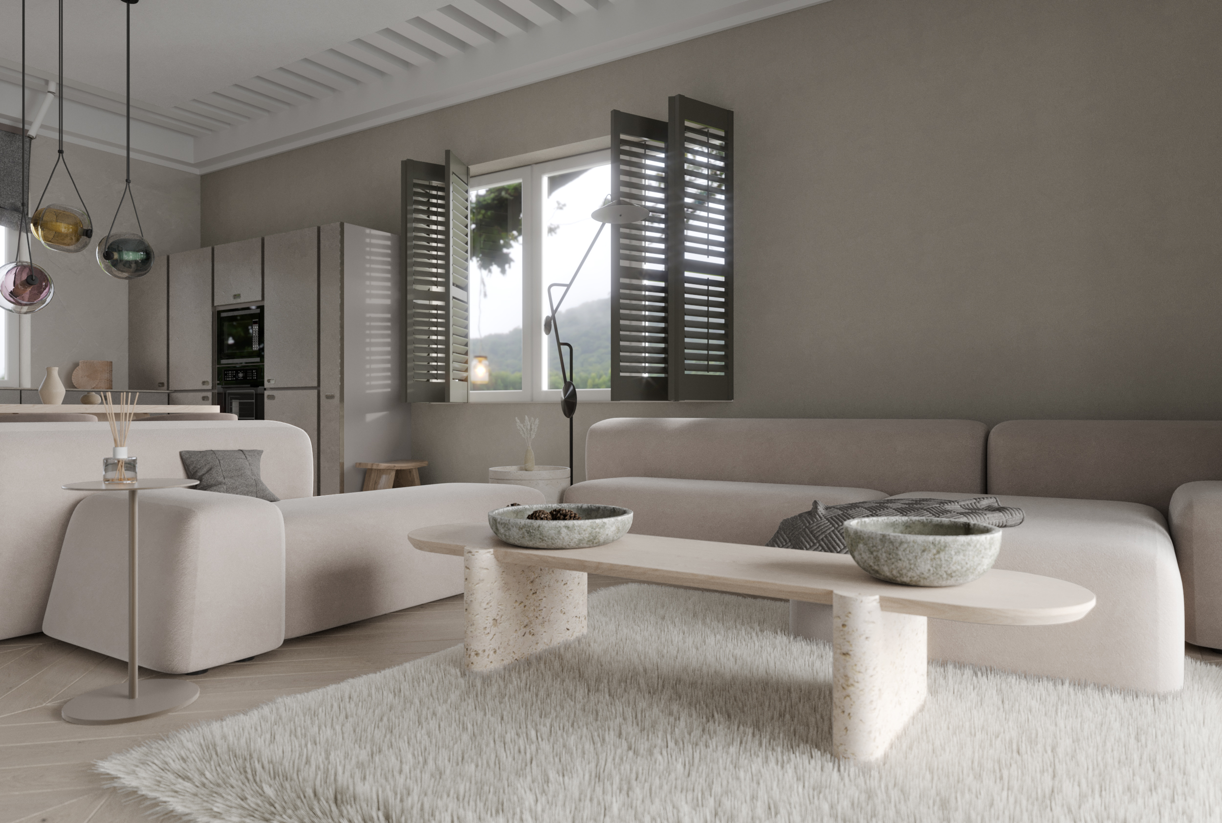 Guryevskaya Sloboda 村住宅室内设计丨Sergey Kachalov-1