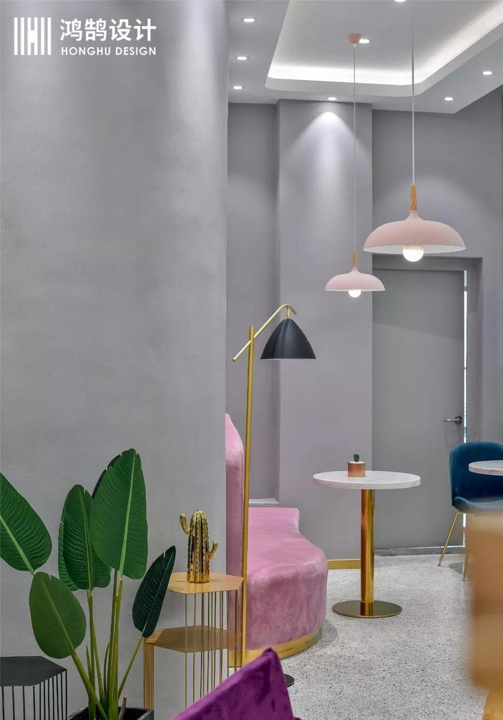 《丁先森茶饮》轻奢风设计,营造优雅精致的商业空间-23