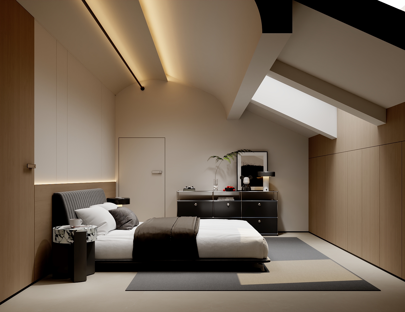 沈阳  万科新都心  186㎡ 现代简约风格效果表现-20