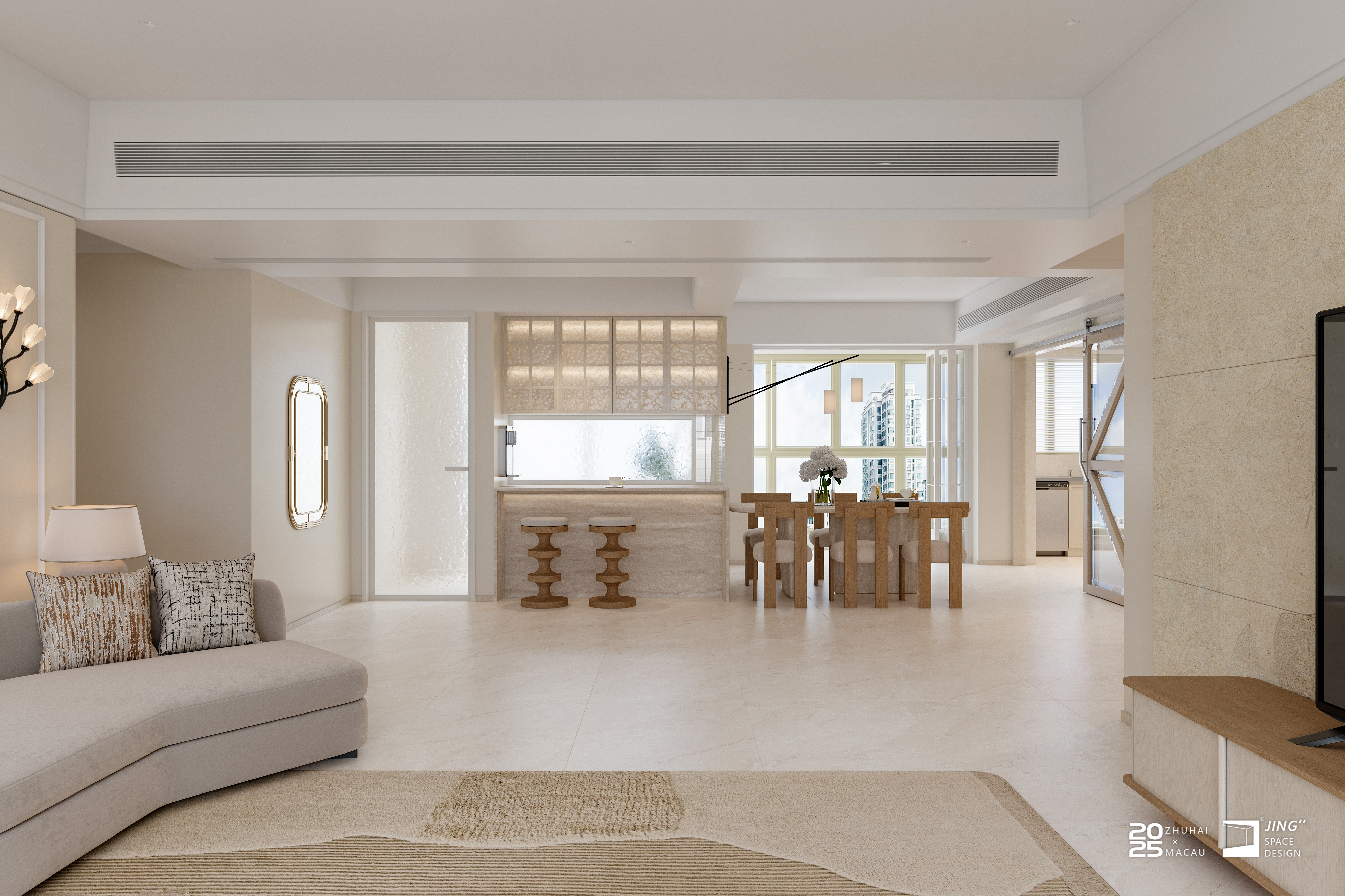 轻法式自然风大平层设计-2