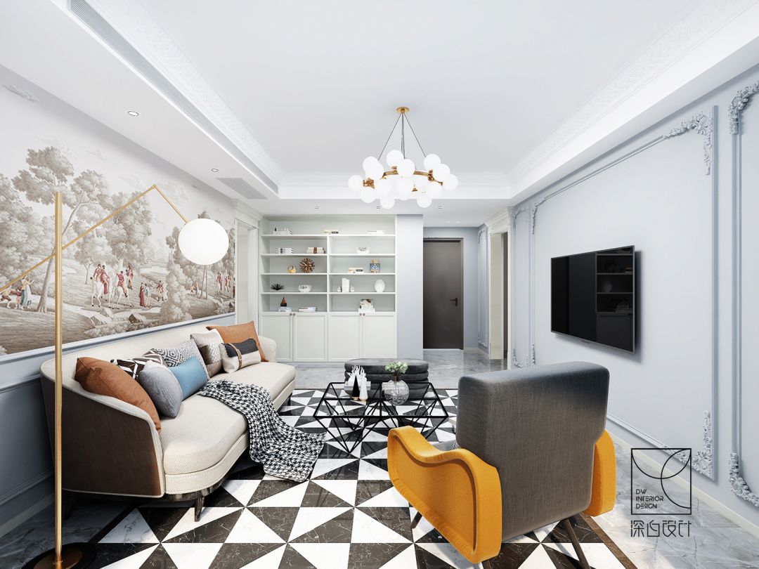 深白空间|| 五口之家静谧玉楼设计-28