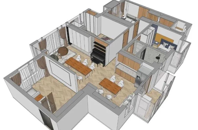 自然原木极简设计,打造温馨舒适之家丨中国长沙丨周笙笙建筑装饰设计-11