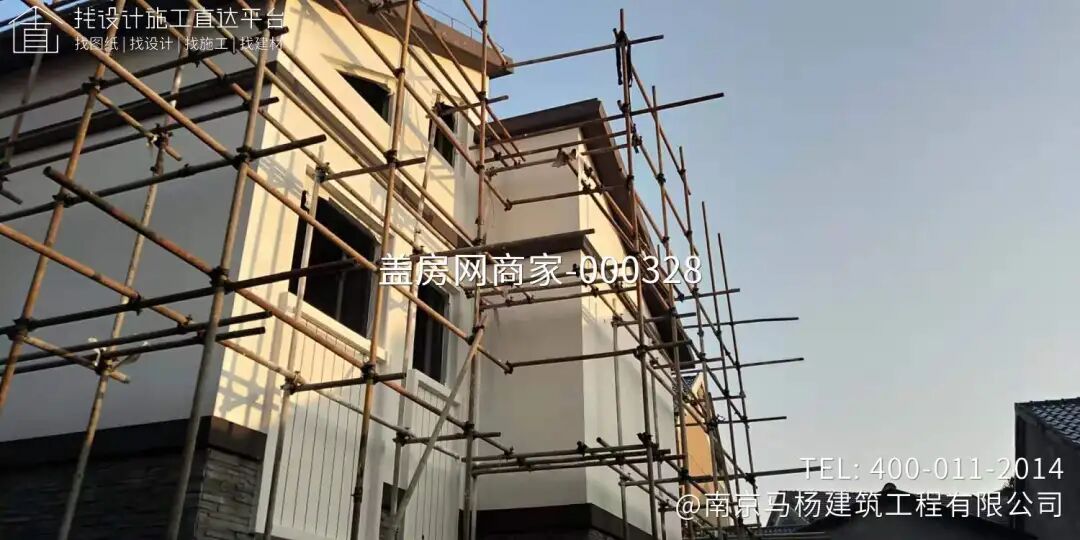 【施工队案例】江苏省南通市如东县二层现代别墅施工-14