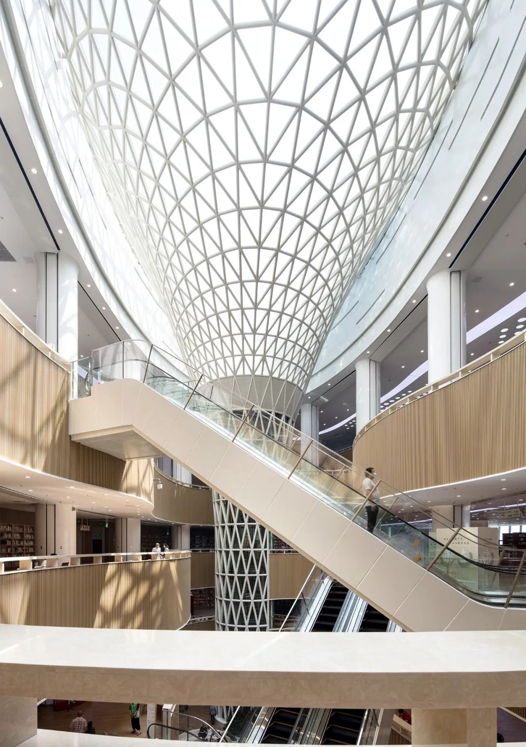 襄阳网红图书馆，自然光线下的现代阅读空间-42