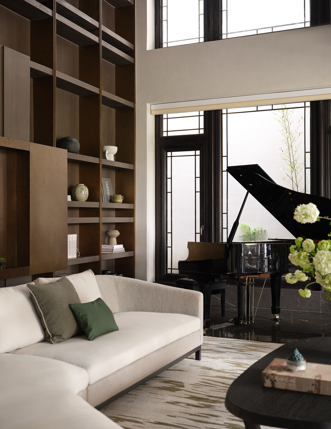 银杏汇湘湖天境 新中式挑空别墅丨中国杭州丨H.N.LIN空间美学馆-25