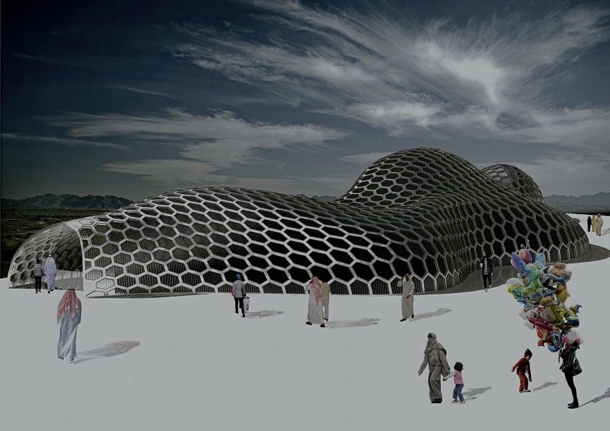 阿布扎比“蜂巢”展览馆——自然与科技的和谐融合-14