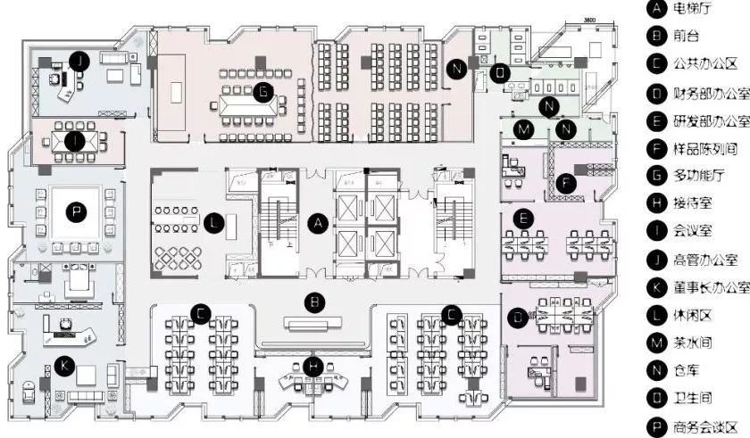 科技感十足闺蜜新零售办公空间设计-9