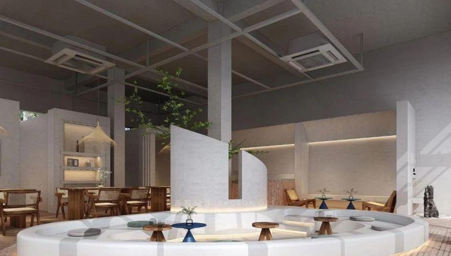 微水泥打造的简约优雅空间丨百宸设计-3