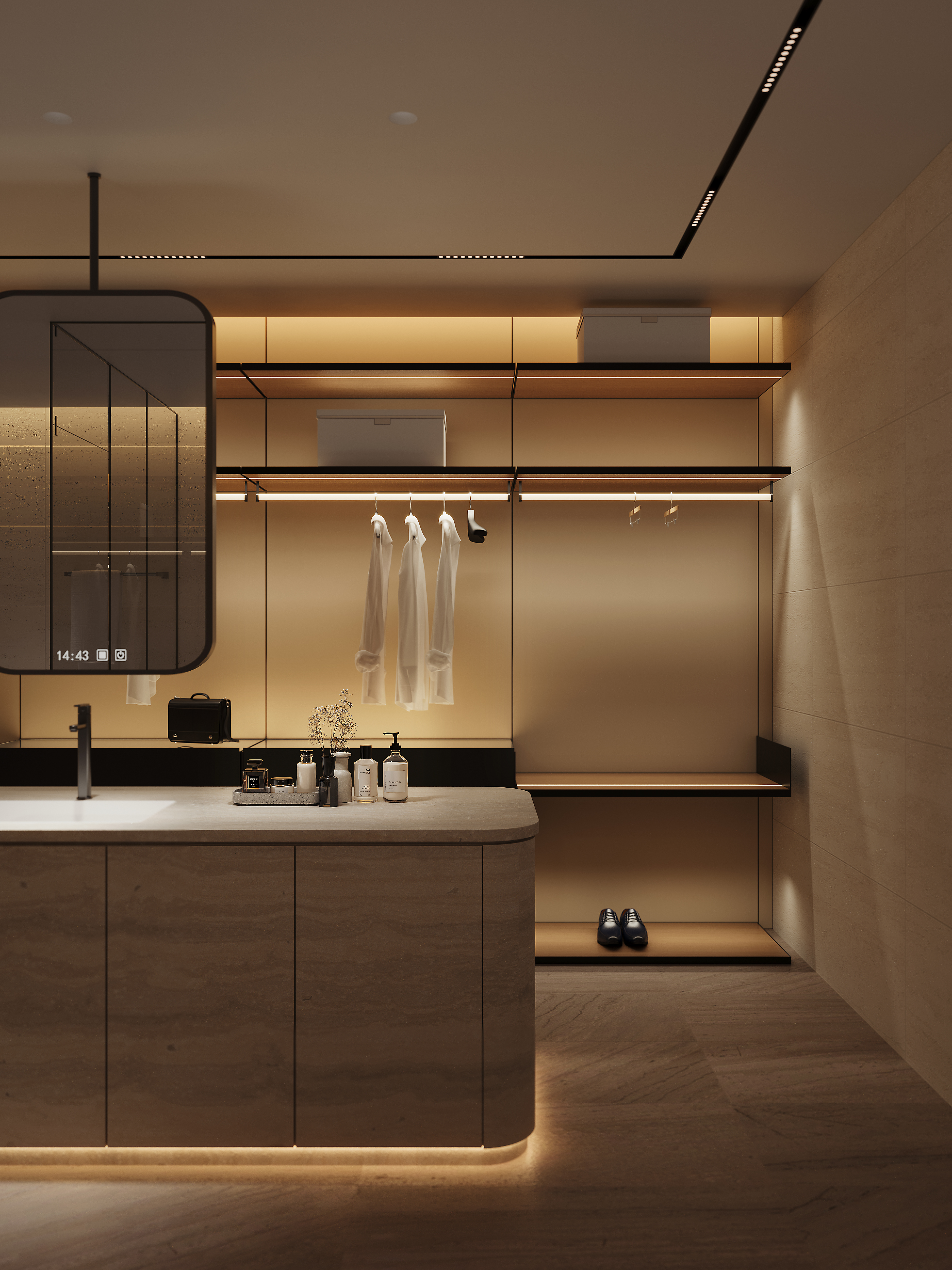 现代卧室&衣帽间-5