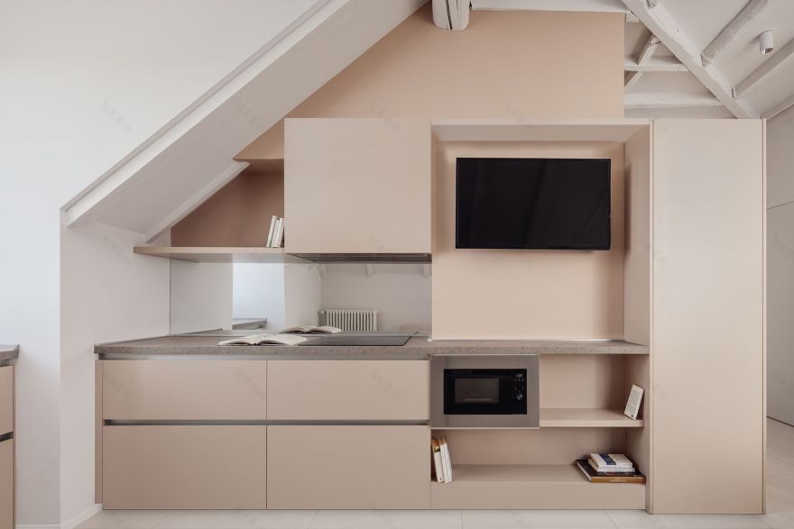 米兰42平米带City Life和大教堂景观的阁楼公寓改造丨意大利丨Jacopo Colatarci-10