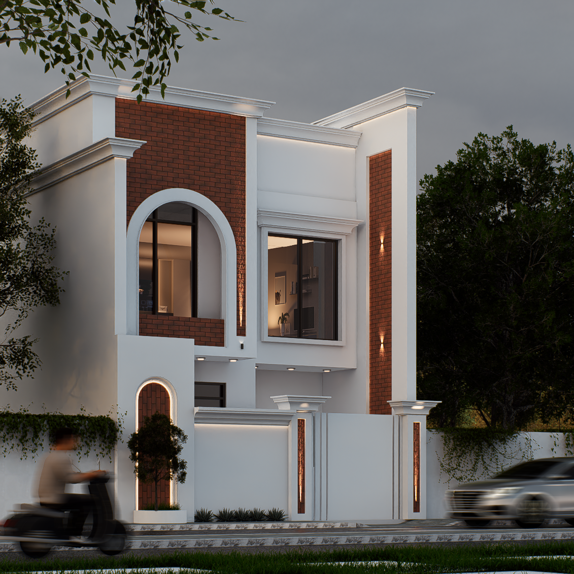 现代住宅立面 – 7·5米宽-5