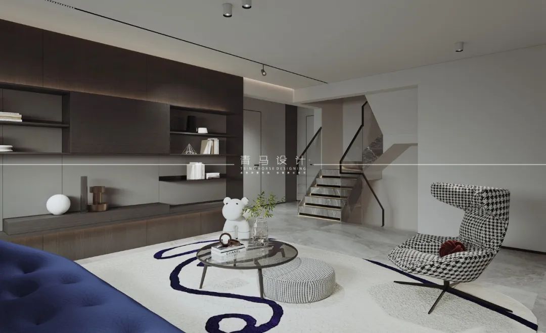 未央金茂府现代轻奢下叠别墅设计丨中国西安丨青马别墅设计-49