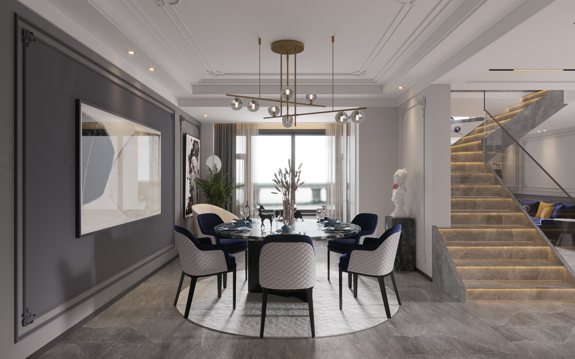 贵州凯里现代中式雅居，传统元素与时尚空间的完美融合-6