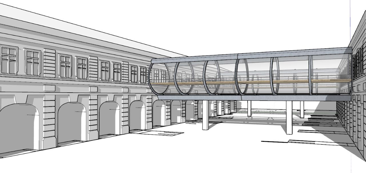 Эскизный проект для объединения 2 зданий одним путем-0