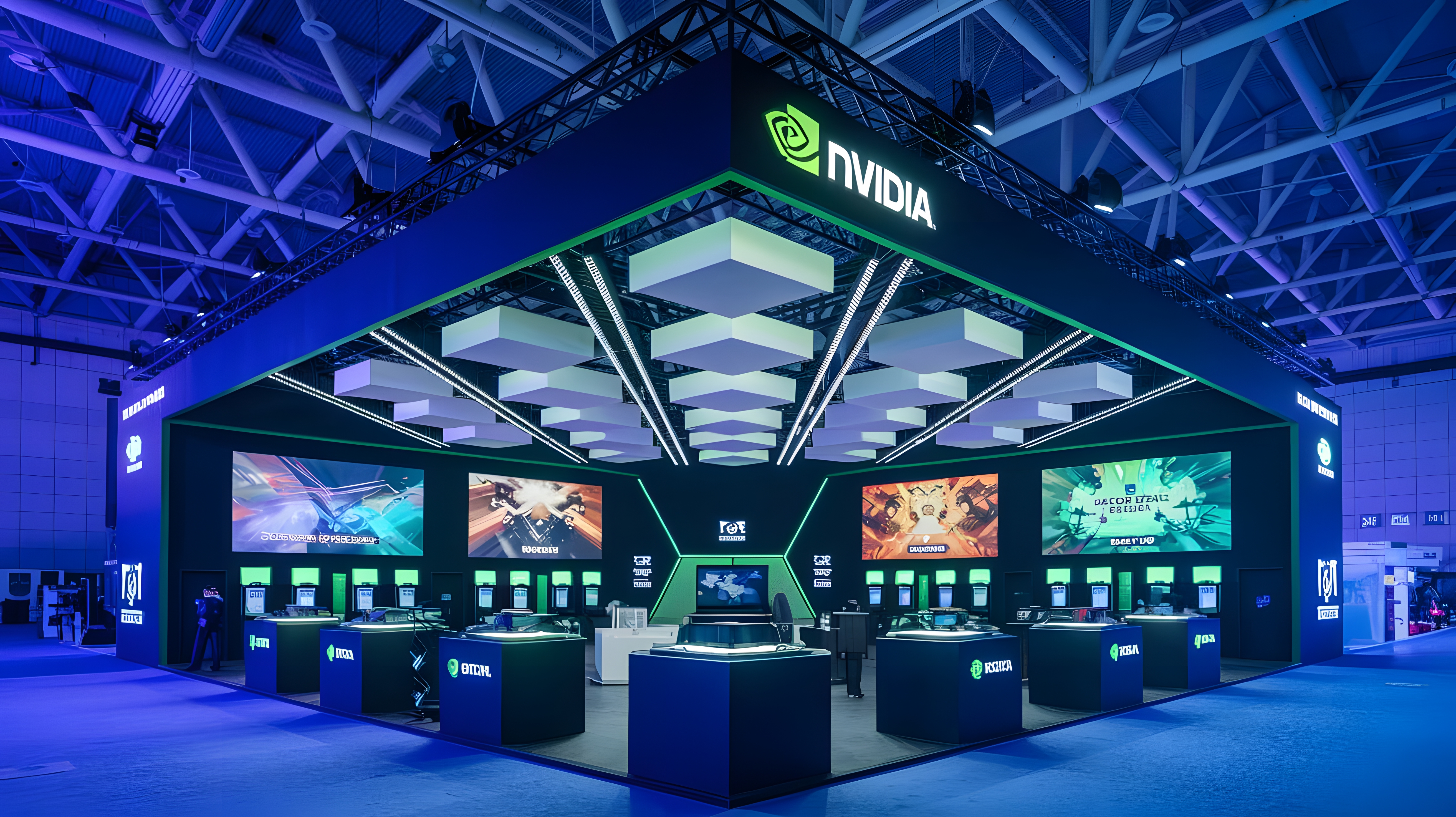 NVIDIA game exhibition booth.-11