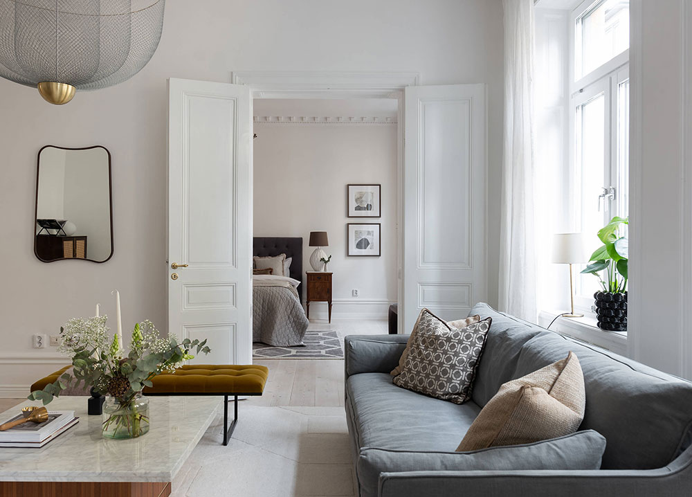 斯德哥尔摩白色优雅公寓-7