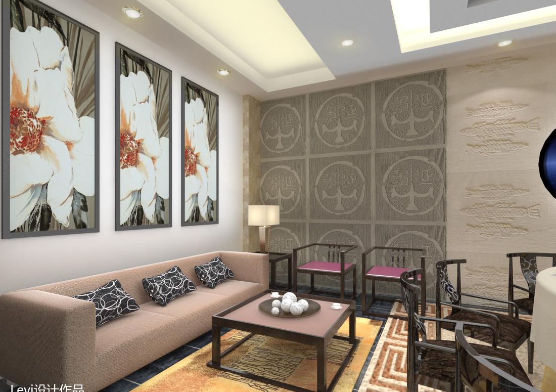 
现代中式餐饮空间设计 -10