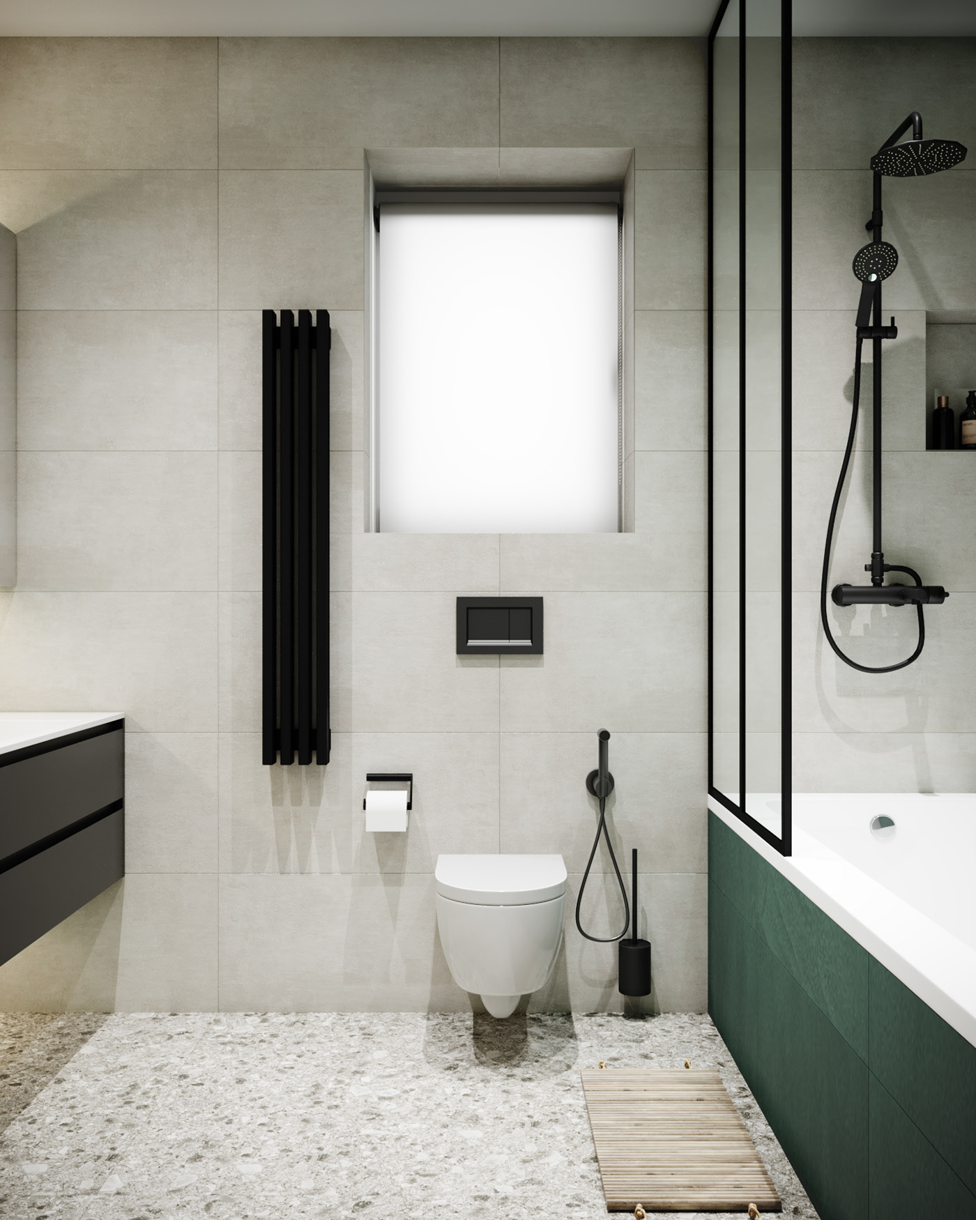 158㎡绿色+暖色系公寓 既清新又温暖-21