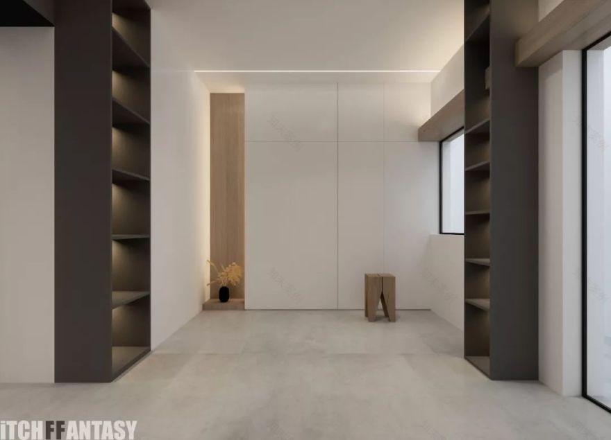 四层极简别墅,原木色温馨空间-98