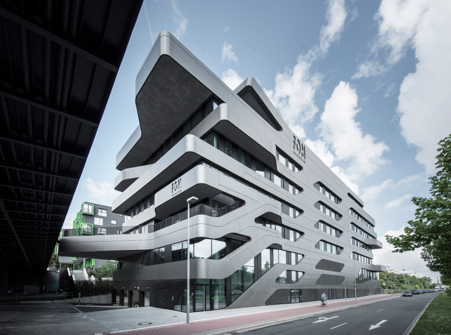Jürgen Mayer H's FOM Hochschule building features bulging balconies and seamless stairs-2