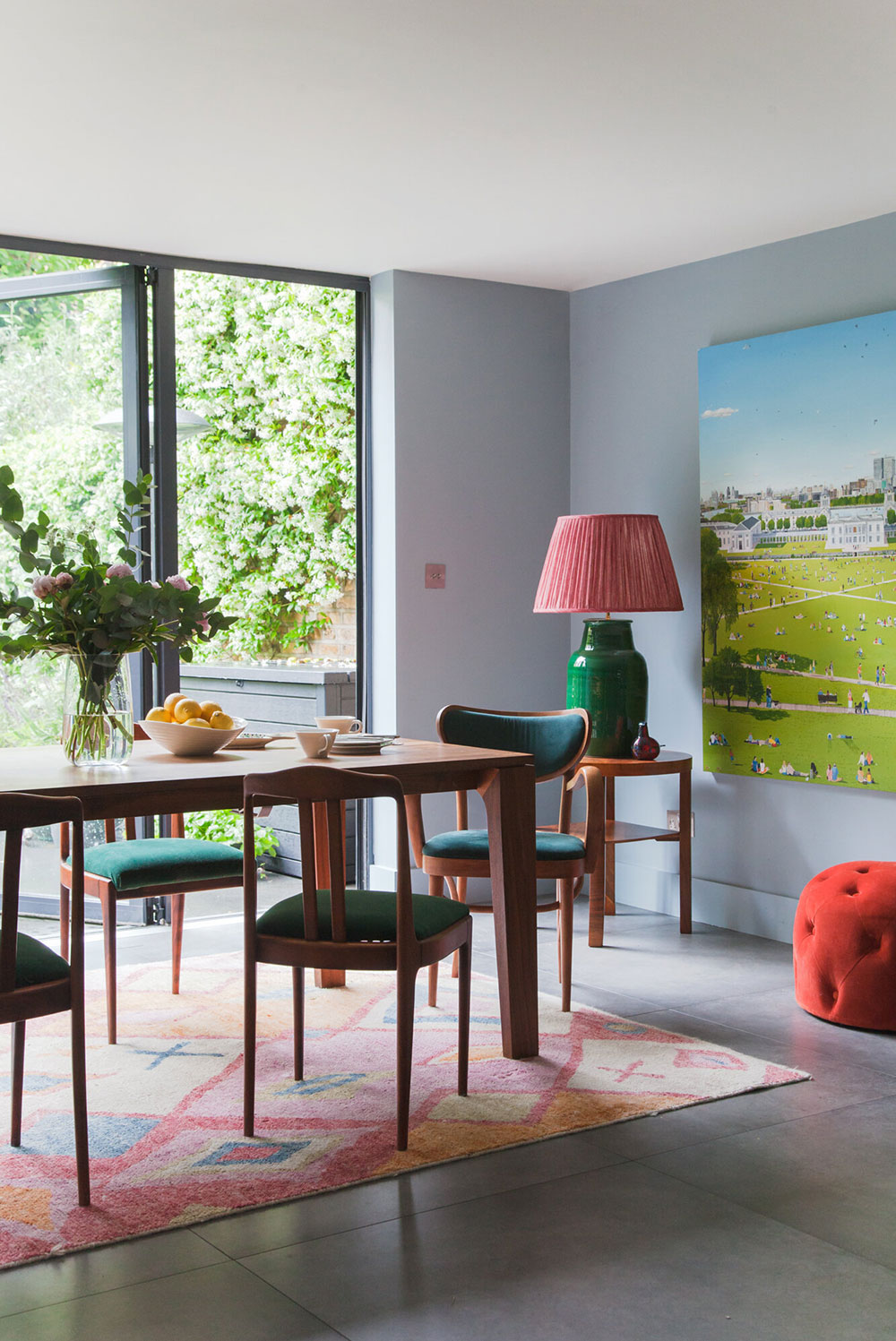 西伦敦蓝色红调活力家居设计-16