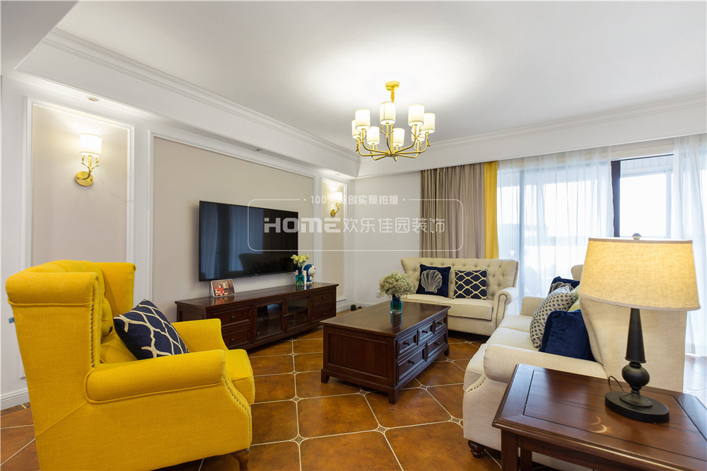 现代美式四口之家,色彩碰撞出的生活浪漫-26