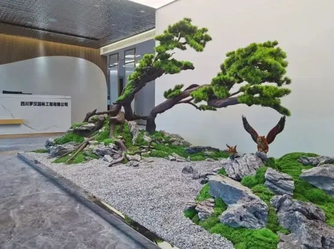 罗汉园林新办公区中庭景观丨中国成都丨成都乐梵缔境园艺有限公司-20