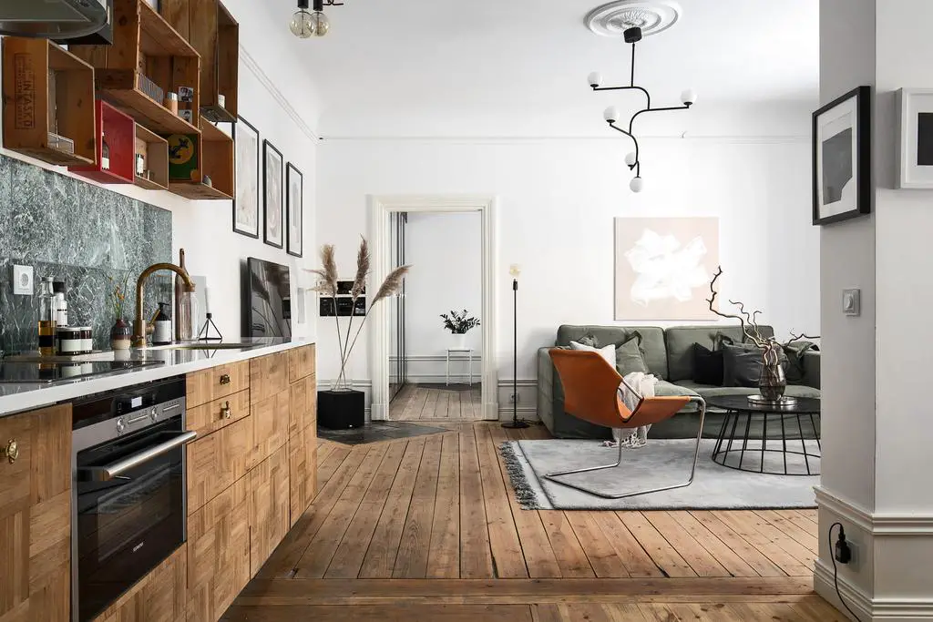 融合古典与现代的瑞典公寓设计-3