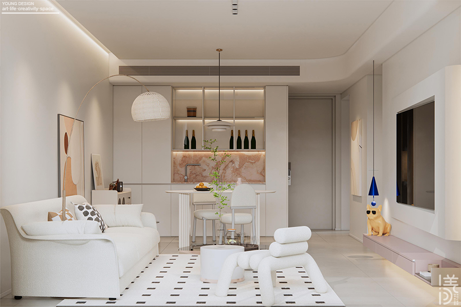 奶油风独居设计丨深圳漾空间设计有限公司-23