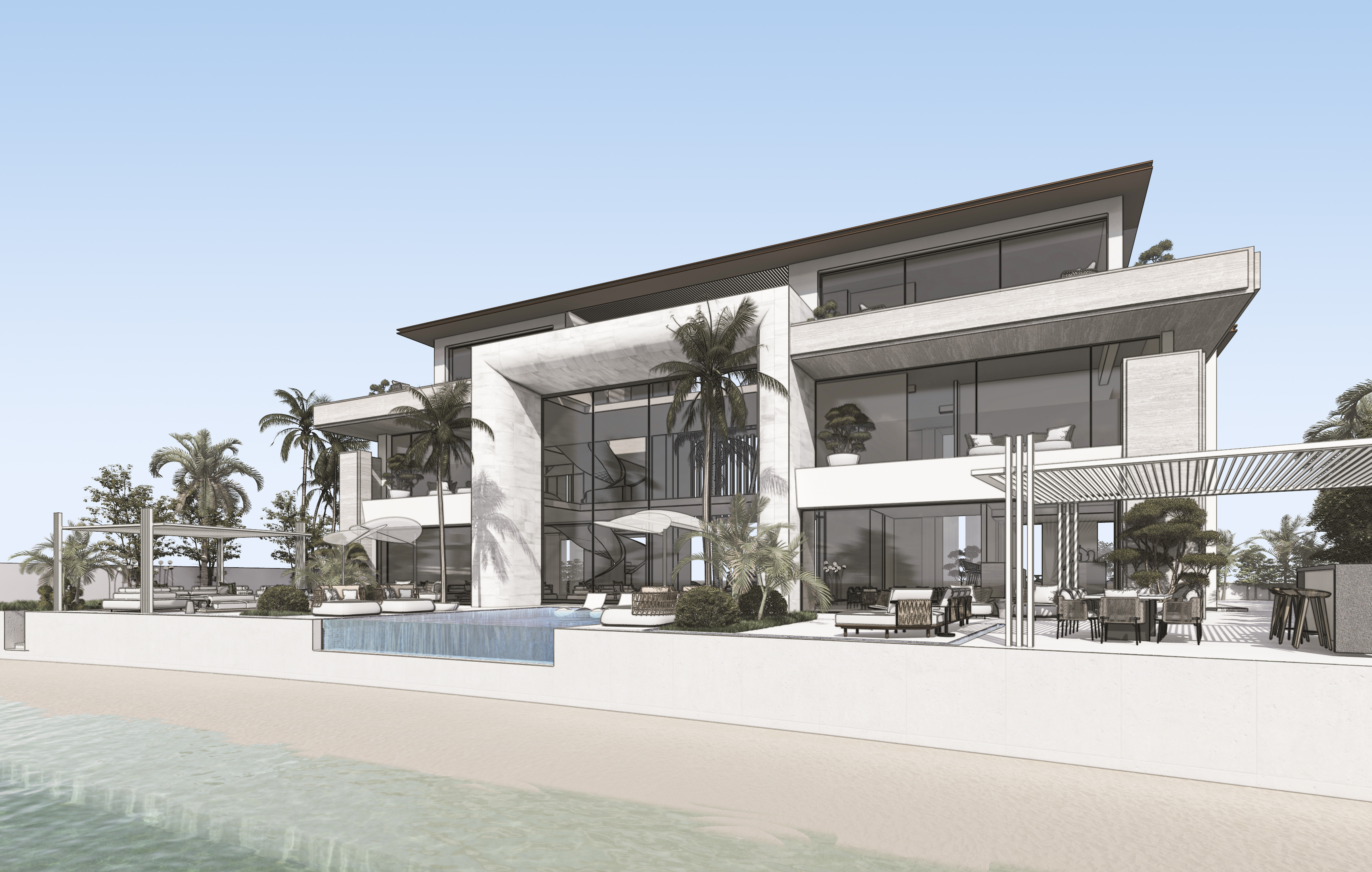 VP 别墅建筑及景观概念设计丨阿联酋迪拜丨Eleven Plus 装饰设计-15