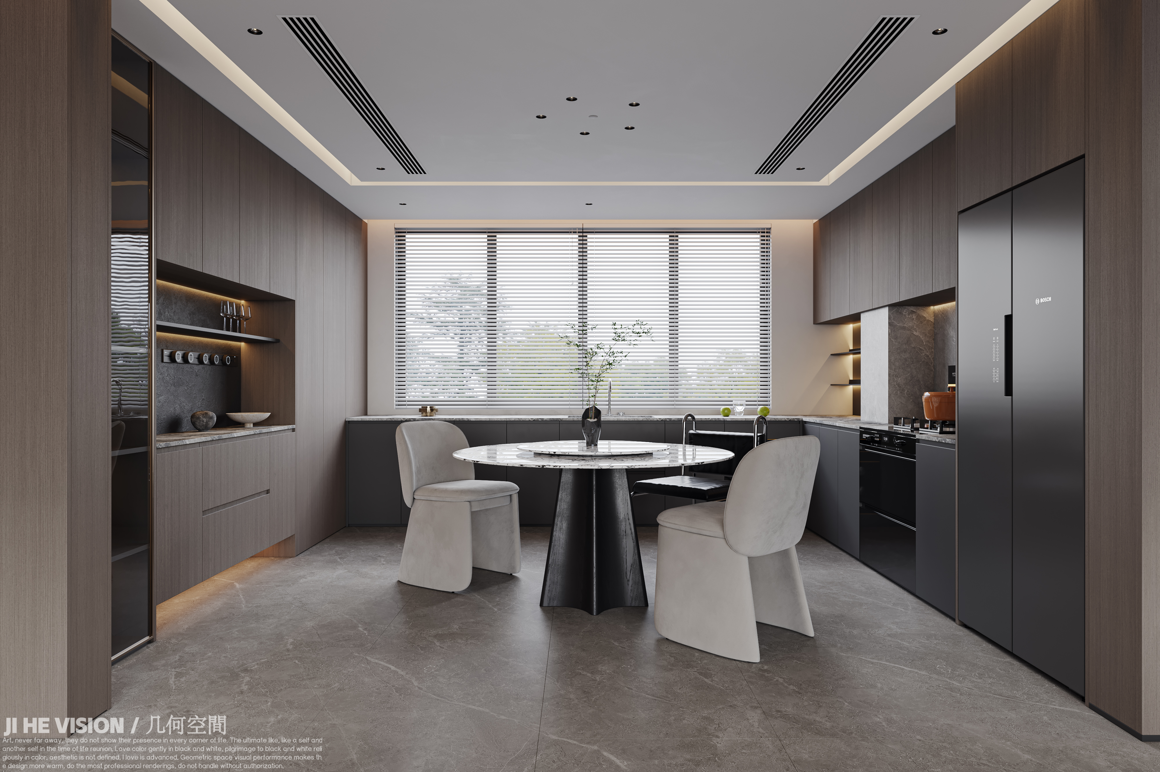 几何空间视觉表现 | 远大印澜山意式轻奢空间-5