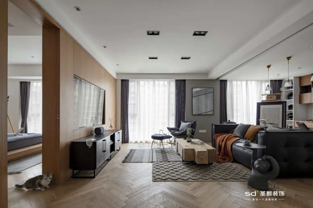 机车控的秘密基地 | 极简复古的 120㎡浪漫空间-30