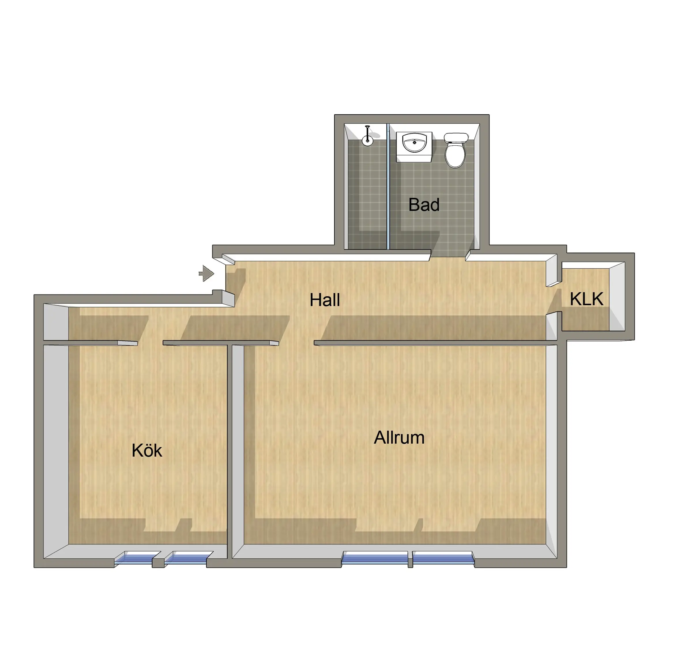 24 平米瑞典小公寓，入口变办公室巧妙利用空间-15