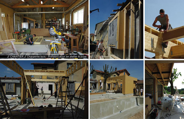 Caluire当代木结构及Viroc板扩建住宅项目丨法国丨MTU Dank Architectes-35