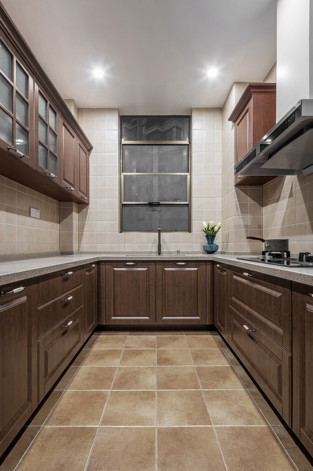 宏福樘设计丨平层丨200㎡美式复古混搭,延续经典爱情故事里的生活日常-58