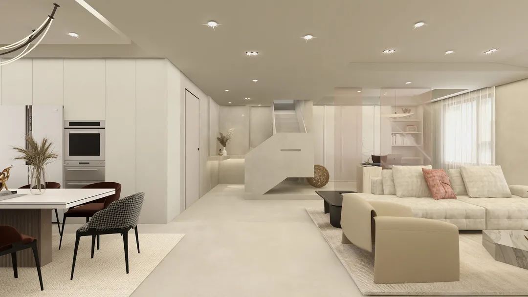 奶油粉色栖间理想住宅丨中国南通丨栖间设计事务所-16