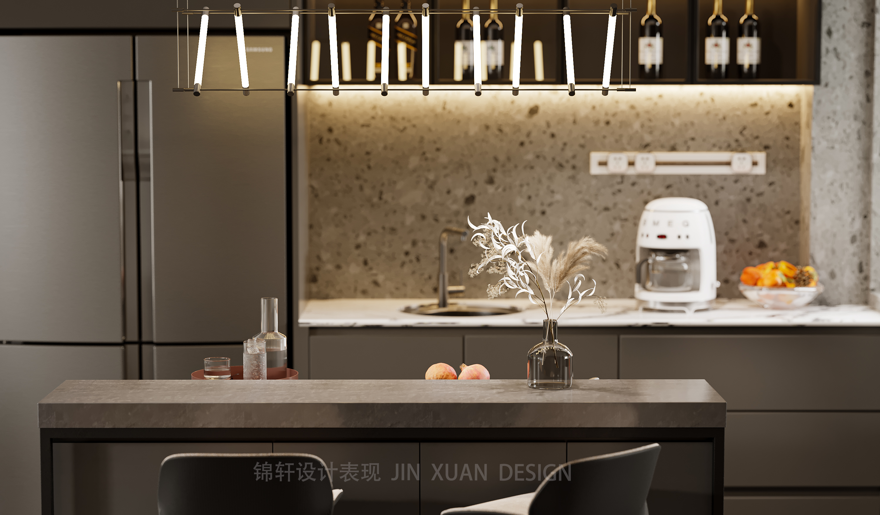 别墅高级现代设计丨中国合肥丨锦轩设计表现-4