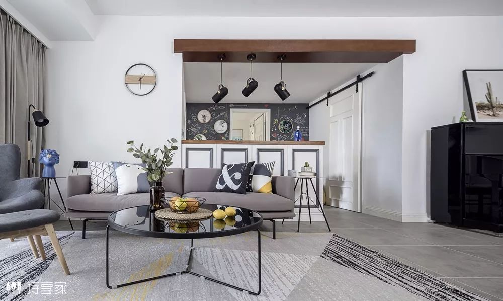 诗享家打造 133㎡北欧风美式线条清新家-40