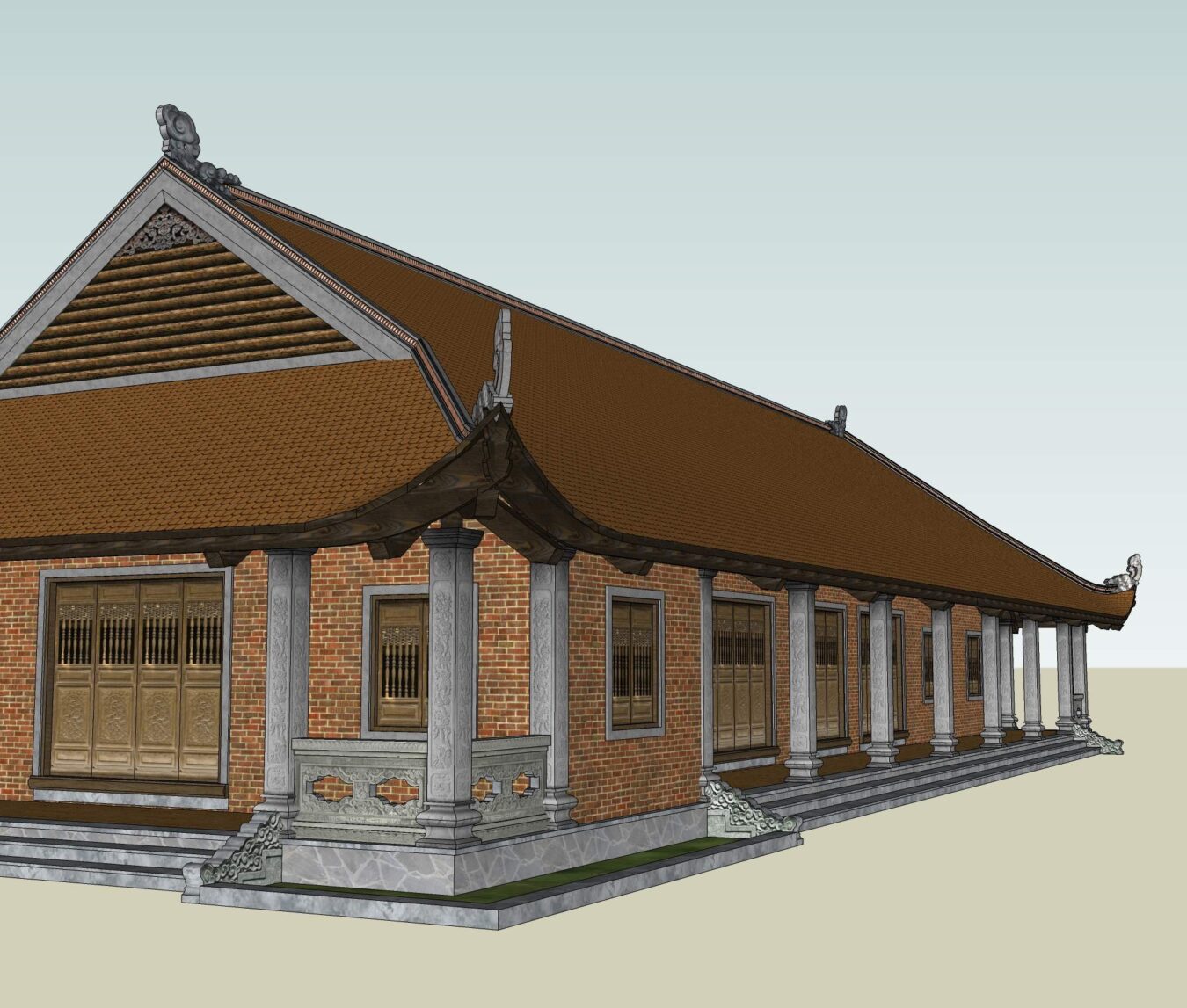 越南古建筑寺庙Sketchup模型库（P5）-3