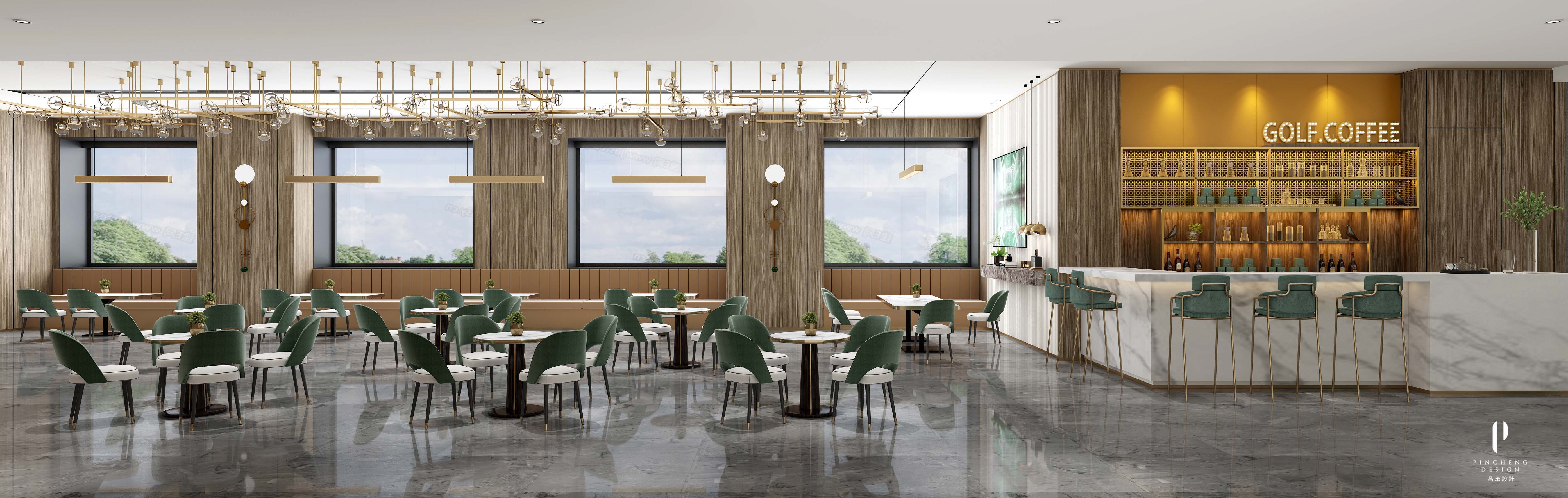 武汉岭尚空间高尔夫俱乐部,现代简约的设计美学-14