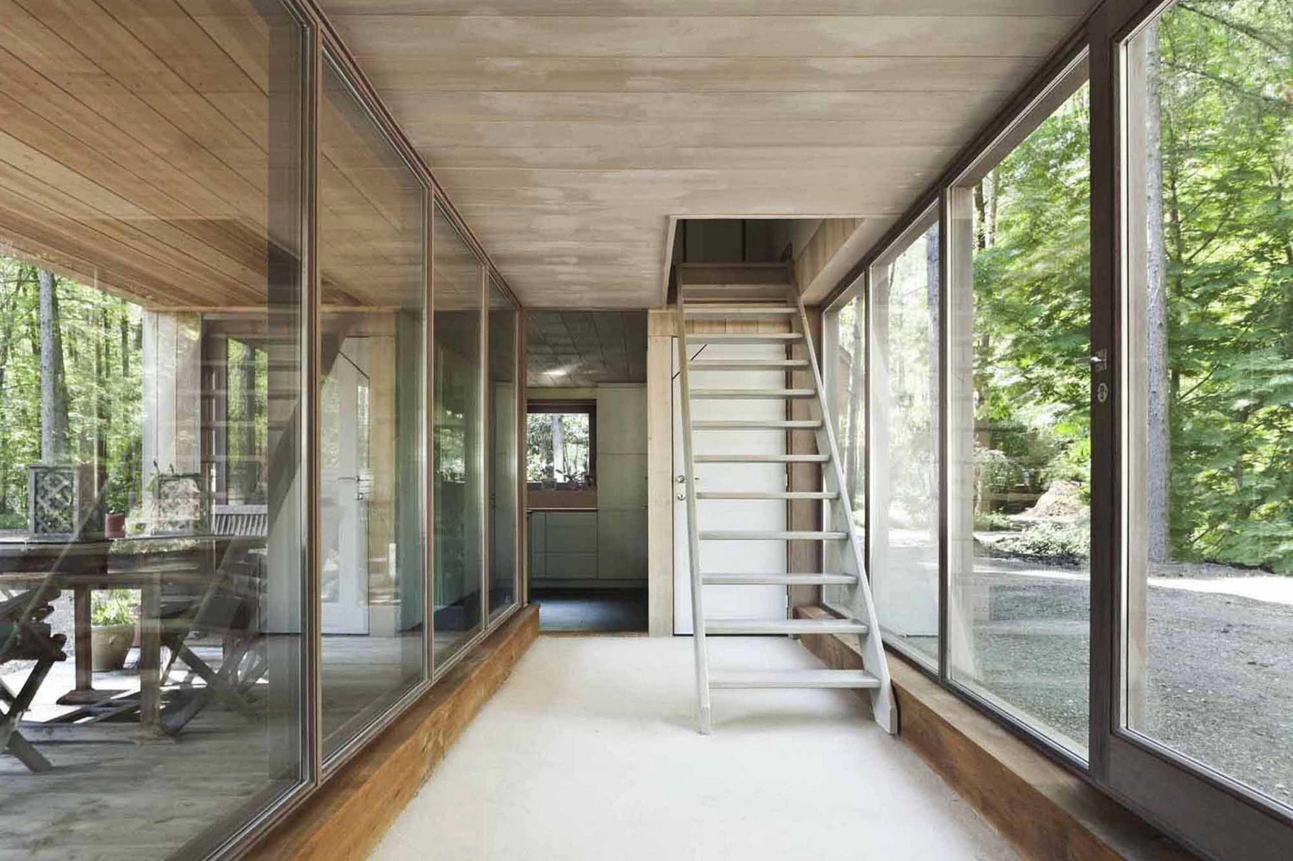 比利时森林中的木质游艇住宅-12