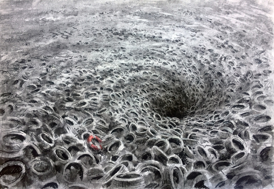 巴黎水线展览 | 船屋变艺术殿堂,Pejac 呈现环保与阶级议题-7