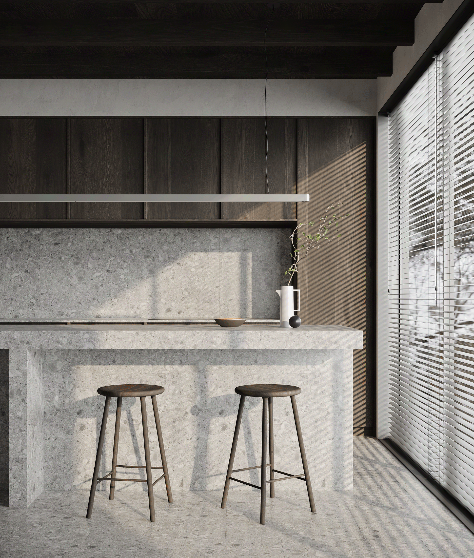 Dark Japandi Kitchen（暗黑和风斯堪的纳维亚风厨房）-11