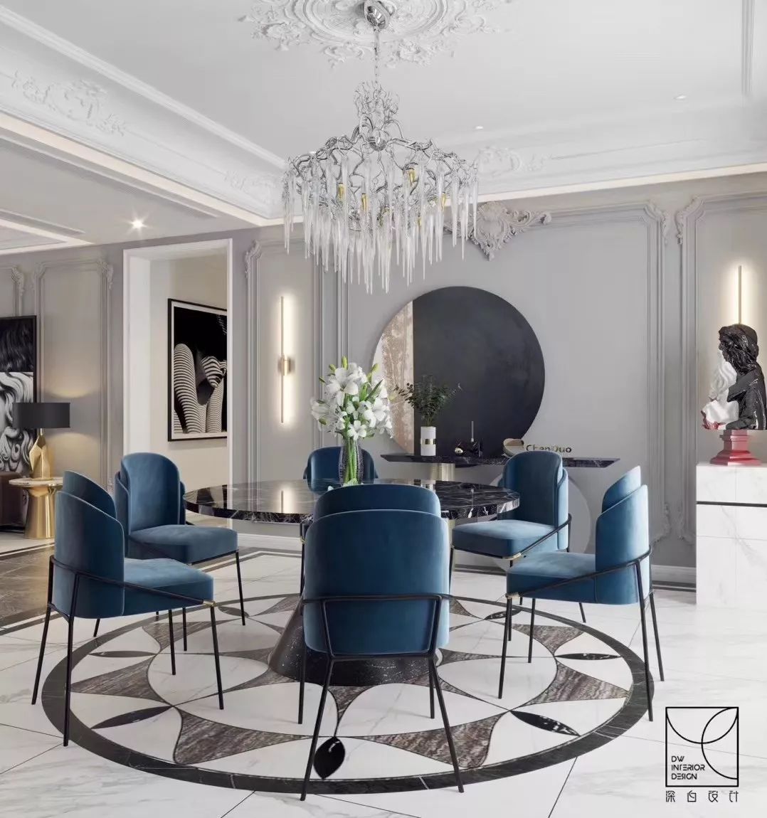 深白空间|| 五口之家静谧玉楼设计-13