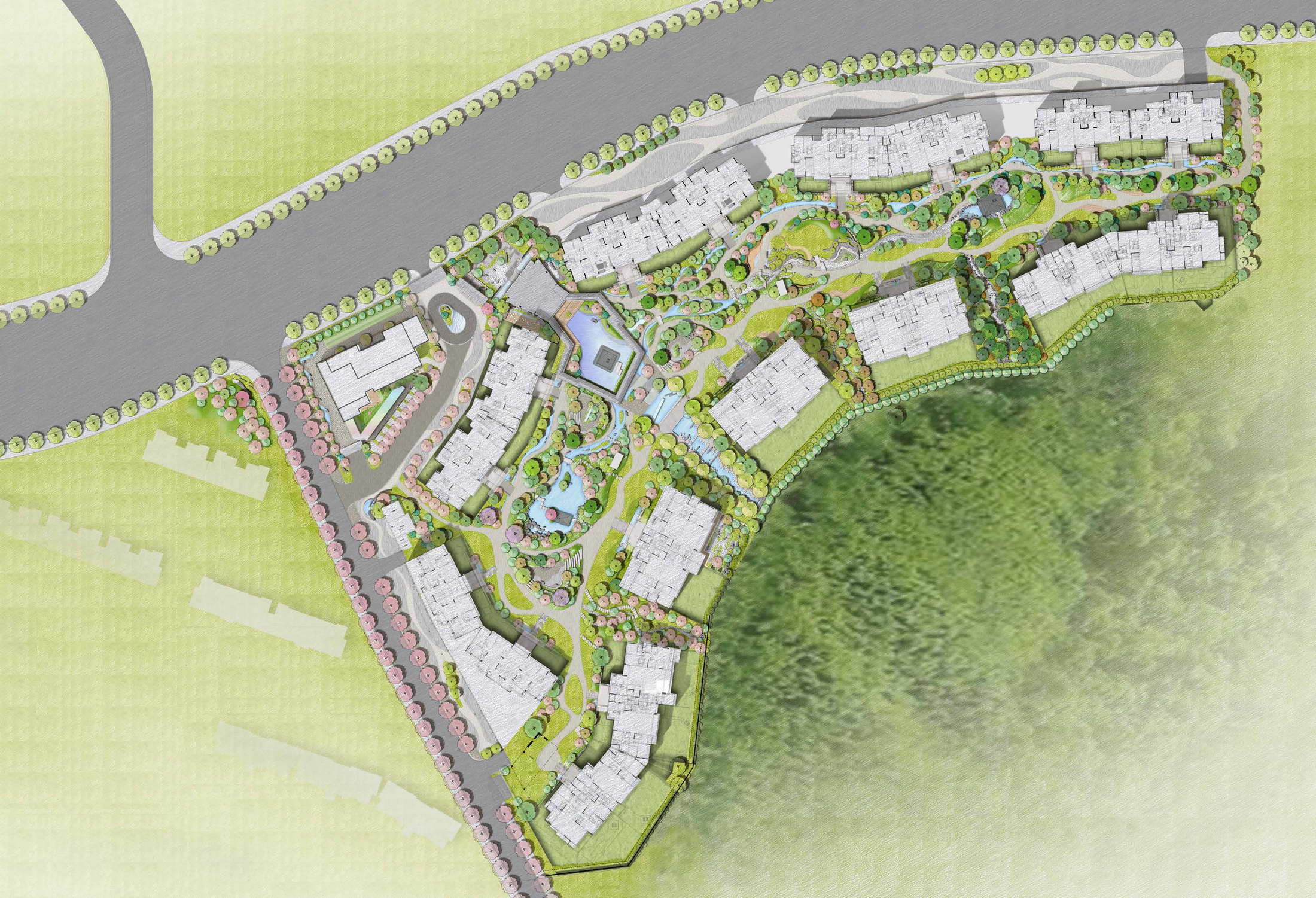 广州合景·臻颐府 | 山水禅意，云峰四谷的景观设计-86