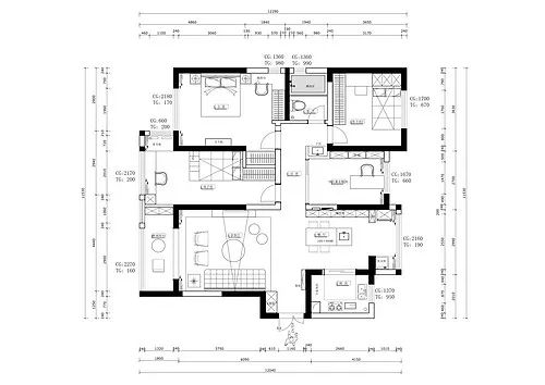 现代简约四居室丨东易日盛-8