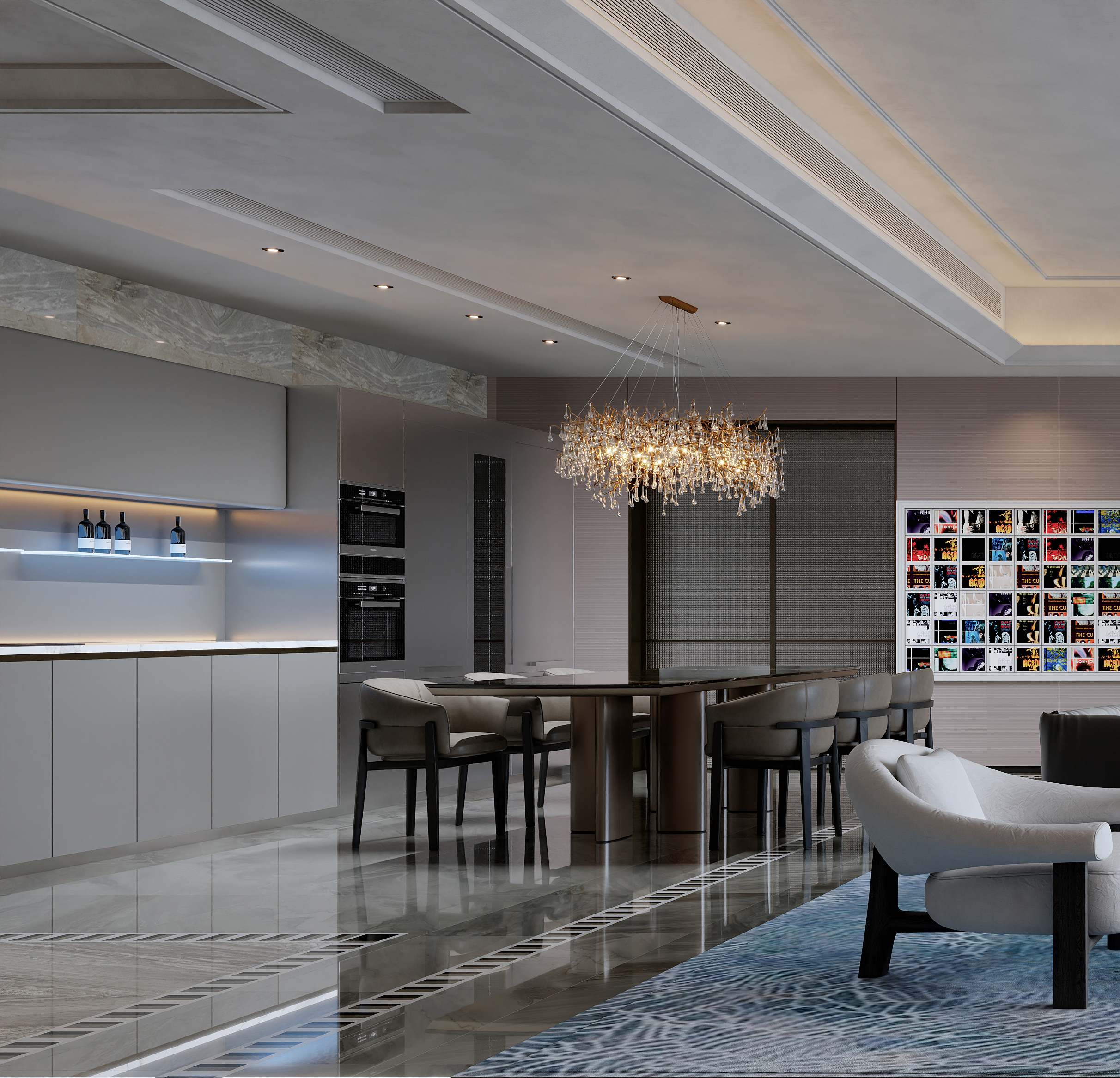 现代家装渲染  鹏大空间丨鹏大空间（设计:杨俊）-8