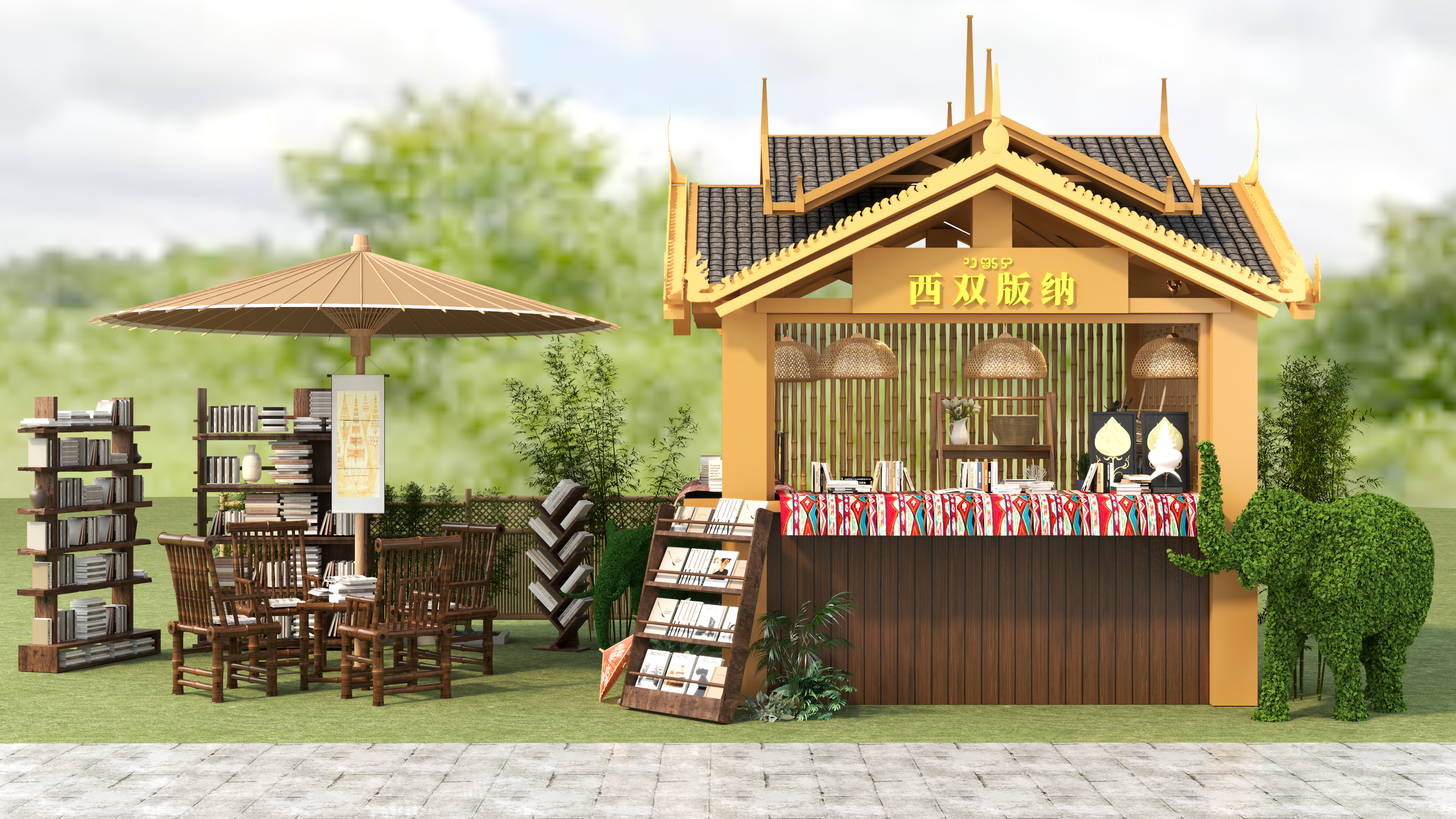 云南民族风格装饰陈展（亭子）设计 · 2024年方案汇总丨中国昆明丨郭大叔和星星崽-12
