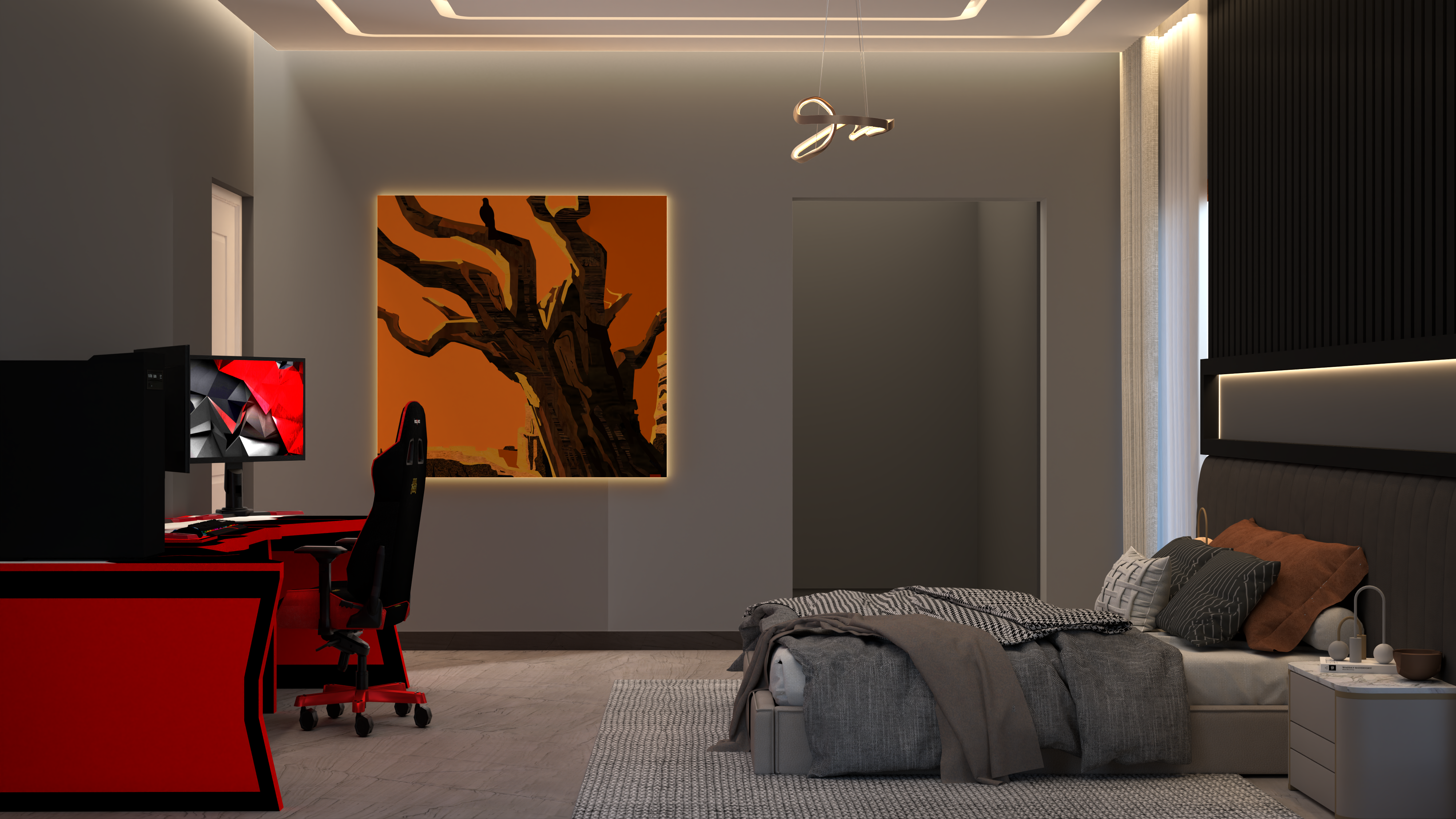 MR.SHAJAHAN RESIDENCE - BEDROOM'S-5